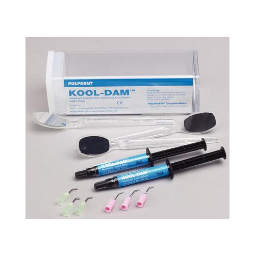 Pulpdent PD Kool-Dam Heatless Liquid Light Cure Dam Material Introductory Kit Pulpdent PD Kool-Dam Heatless Liquid Light Cure Dam Material Introductory Kit